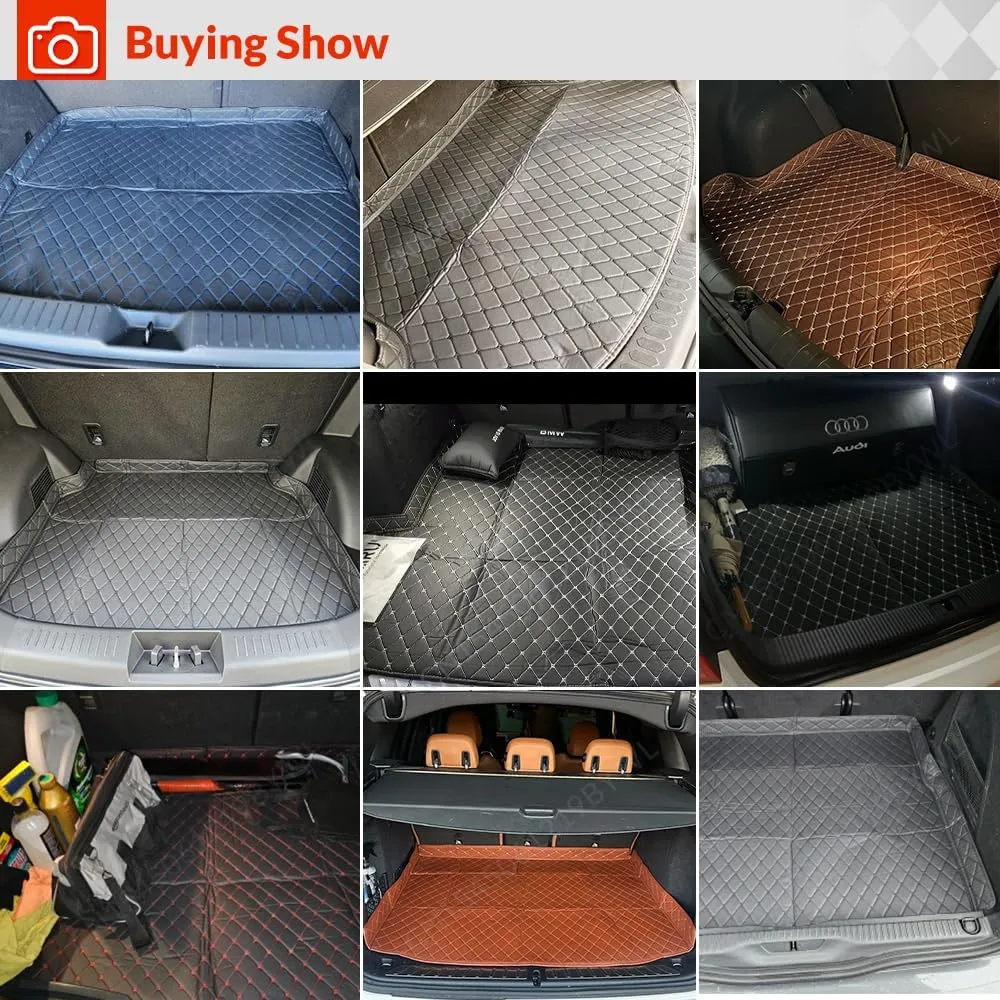 Car Trunk Mat for Borgward Borgward Bx5 2017 2018 2019 2020, Custom Fit PU Leather Cargo Liner, All-Weather Waterproof Rear Trunk Liner Protector, Auto Interior Accessories