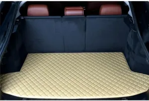Car Trunk Mat for Suzuki Vitra 2016-2023 Trunk Liner Car Trunk Mat Protector Waterproof Scratch Resistant Car Cargo Protection Pallet Mat,Beige