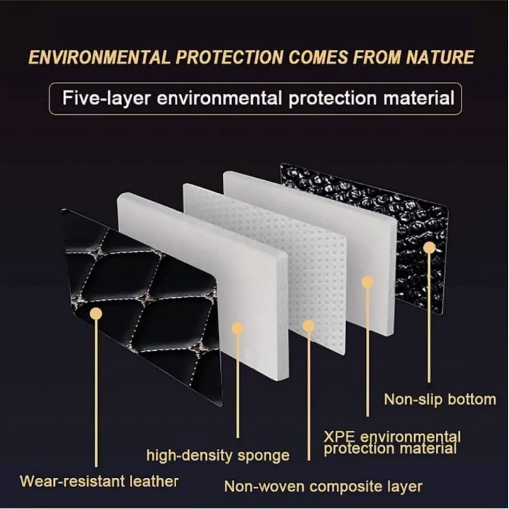 Car Trunk Mat for Suzuki Vitra 2016-2023 Trunk Liner Car Trunk Mat Protector Waterproof Scratch Resistant Car Cargo Protection Pallet Mat,Brown