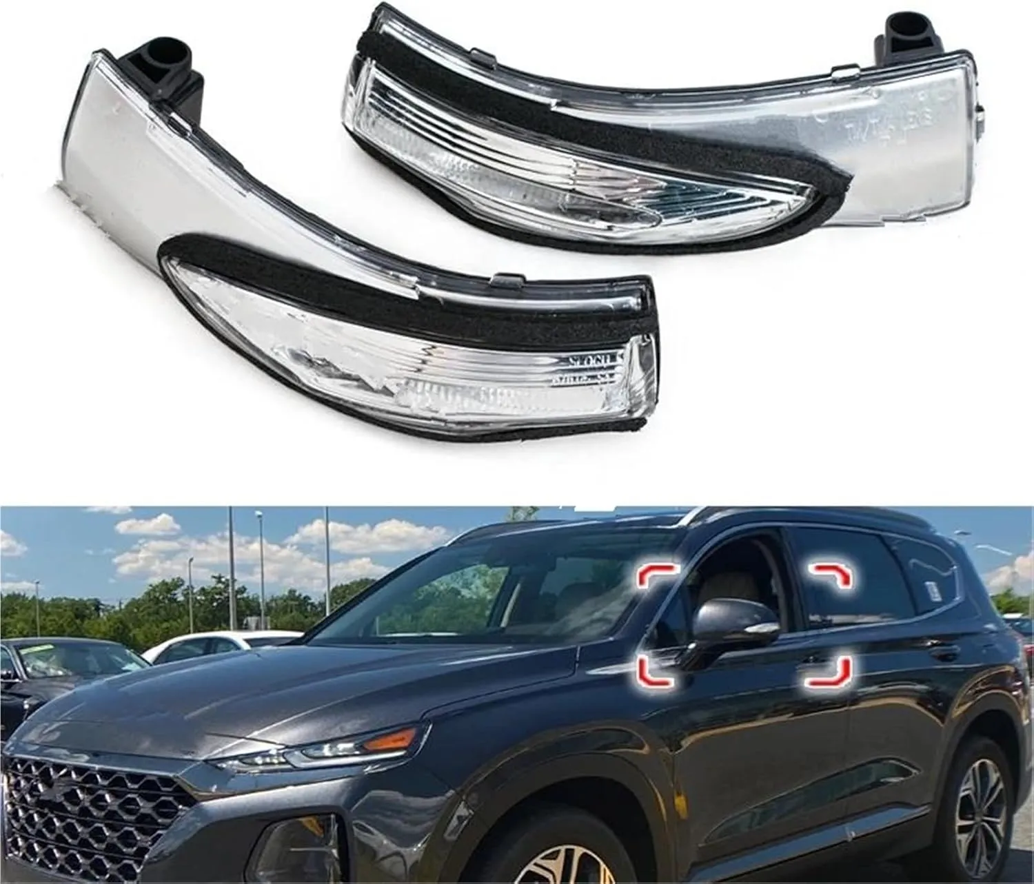 Car Turn Signal Light for Hyundai for Santafe for Santa 2019 2020 87614S1040 87624S1040 Mirror Indicator Light