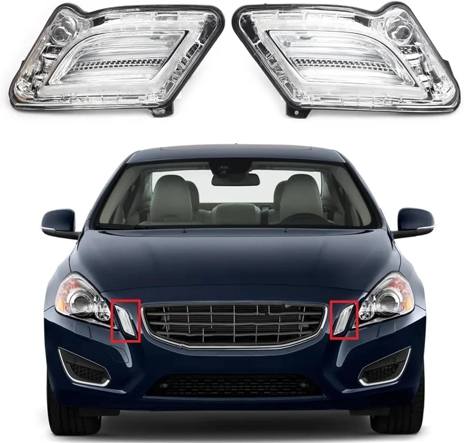 Car Turn Signal Light for Volvo S60 V60 2010-2013 31278558 31278557 Mirror Indicator Light