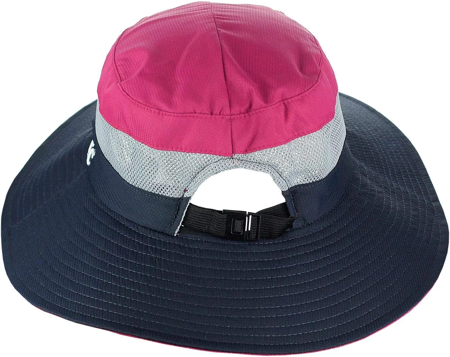 C.C Safari Sun Hat Wide Brim Hat with Ponytail Hole Packable UPF 50  for Hiking Camping
