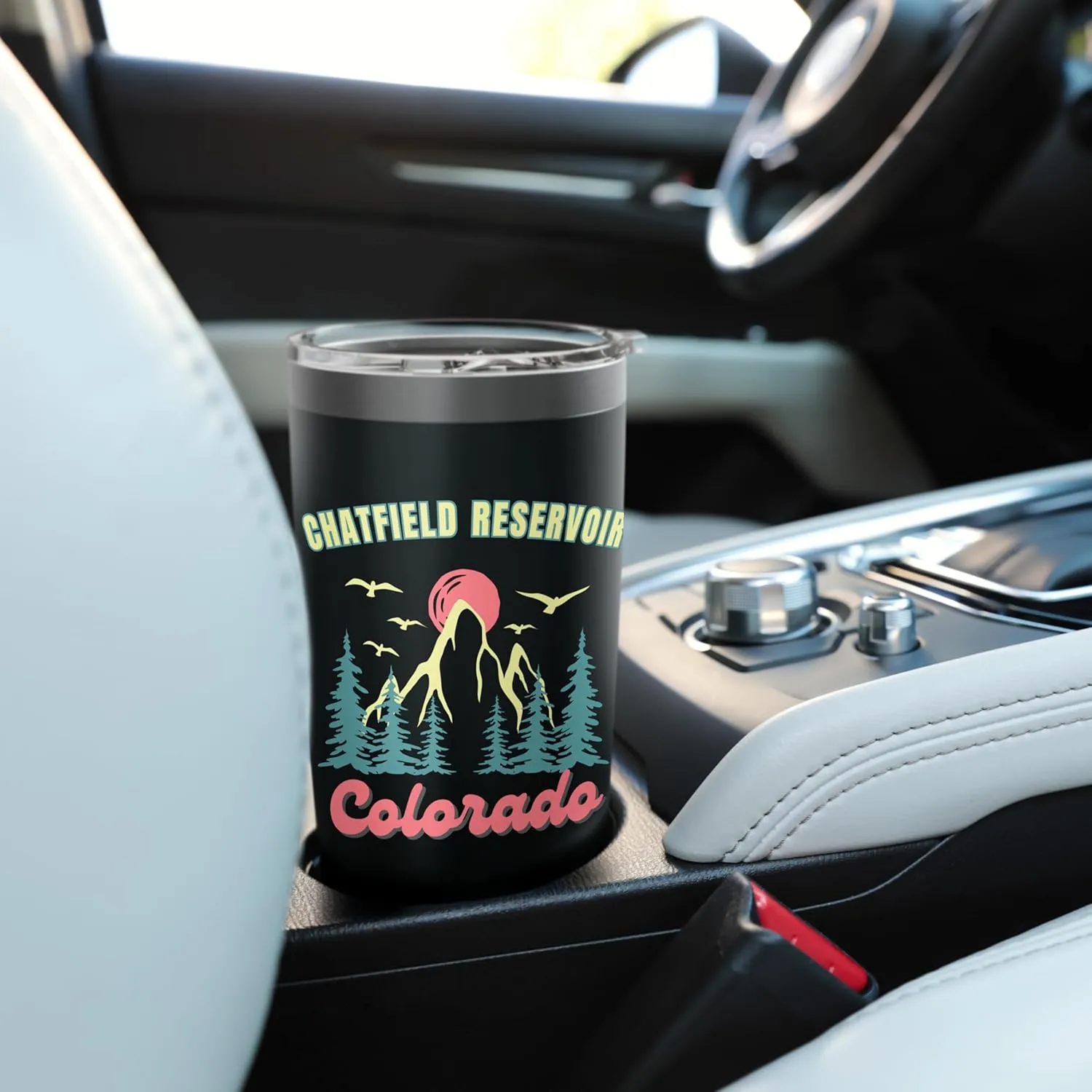 Chatfield Reservoir Moutain Sunset Vacation Travel Adventure Stainless Steel Insulated Tumbler