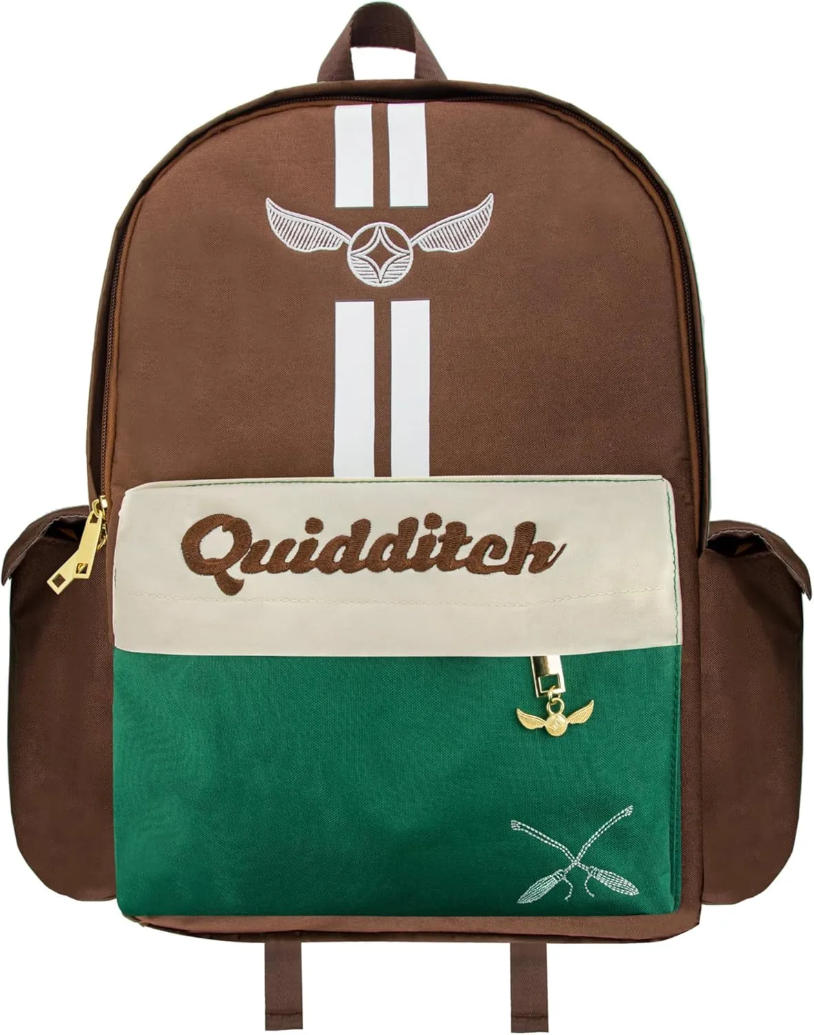 Cinereplicas Harry Potter - Quidditch Backpack with Side and Front Pockets 38 * 33 * 10cm - Official License