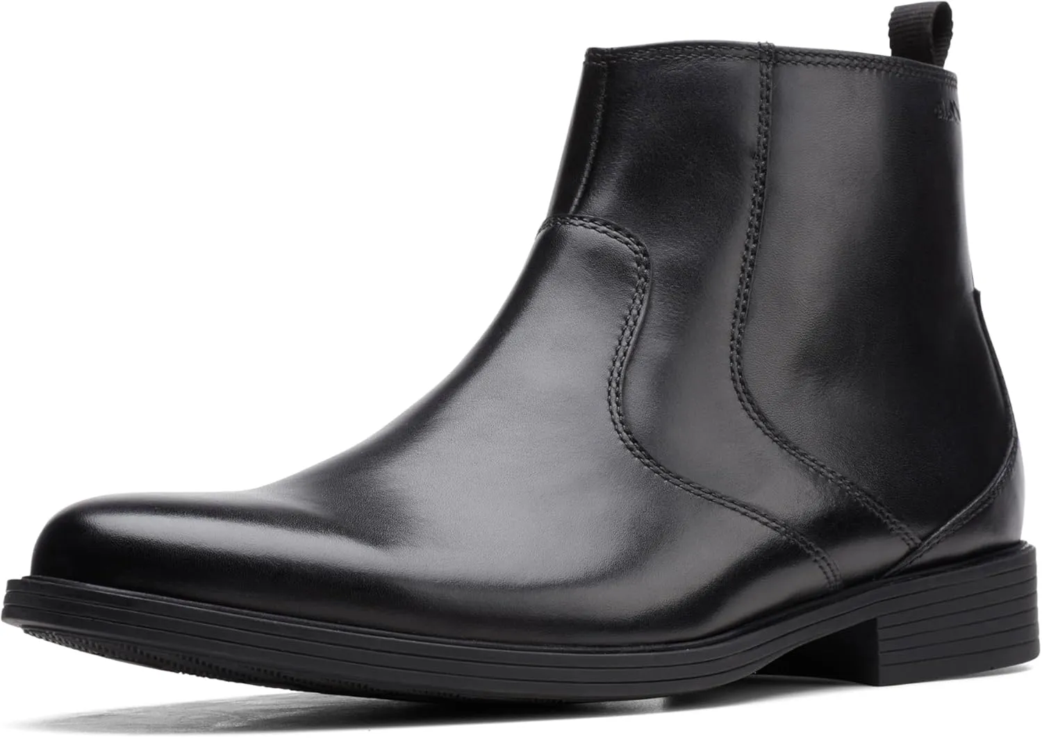 Clarks Mens Whiddon Leather Ankle Cowboy, Western Boots
