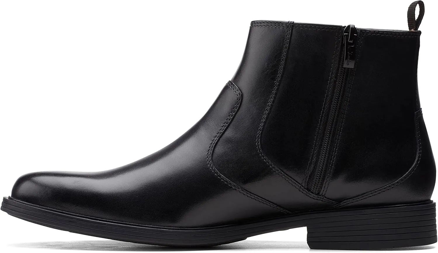 Clarks Mens Whiddon Leather Ankle Cowboy, Western Boots