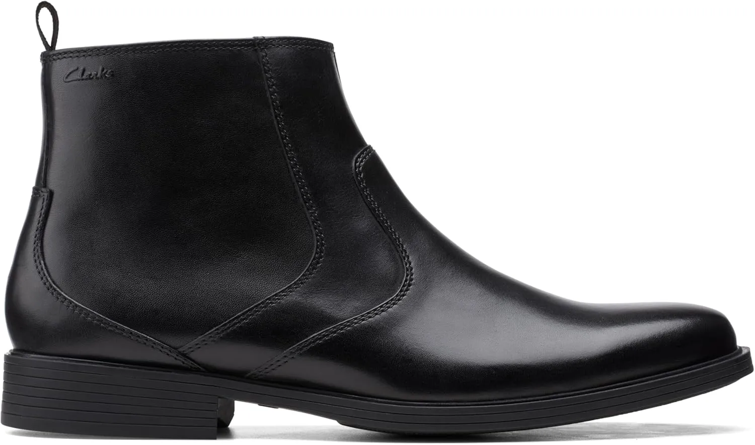 Clarks Mens Whiddon Leather Ankle Cowboy, Western Boots