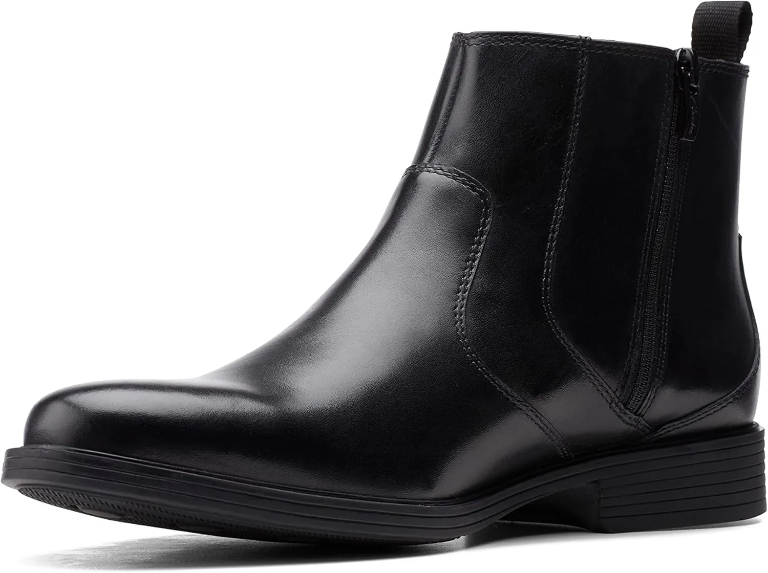 Clarks Mens Whiddon Leather Ankle Cowboy, Western Boots