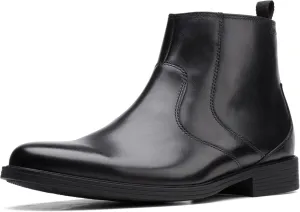 Clarks Mens Whiddon Leather Ankle Cowboy, Western Boots