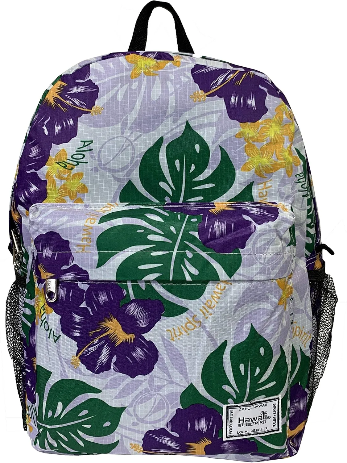 Classic Backpack (Purple, Double Hibiscus)