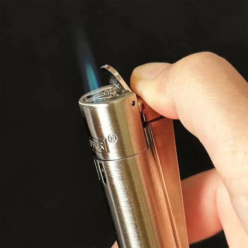 Clipper Spades A Portable Butane Jet Lighter, Metal Grinding Wheel Design, Refillable Fireless Flame Lighter with Gift Box Black (Jet)