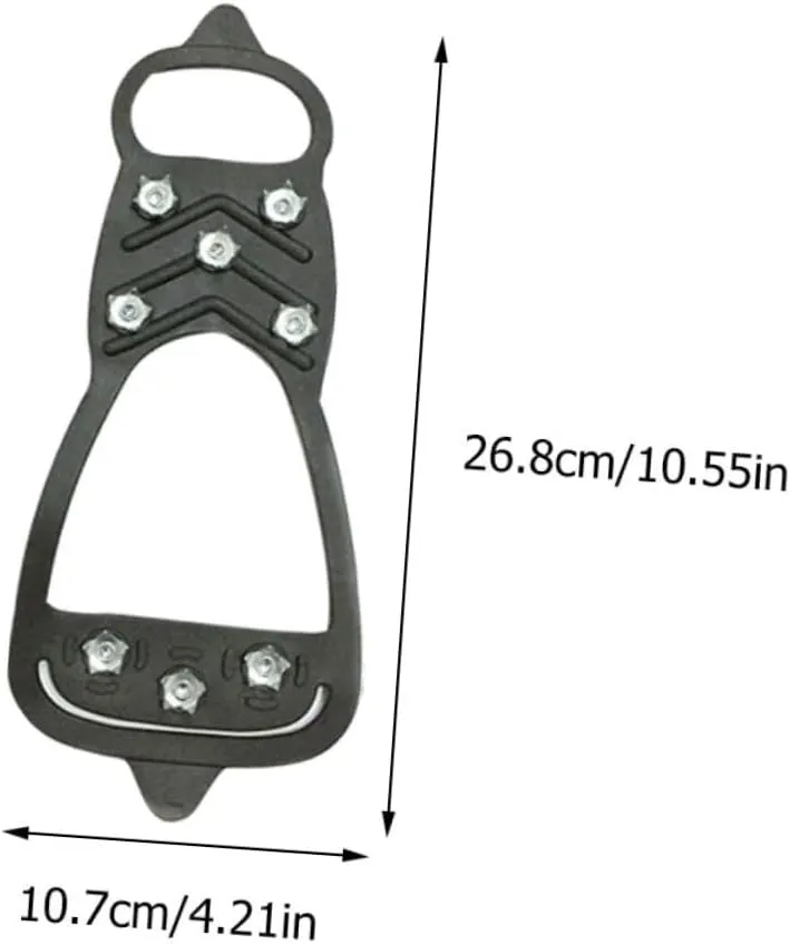 CLISPEED Crampon Shoe Covers Shoe Grips Hiking Ice Cleats Snowshoes Mountain Crampons Climb Snow Shoe Claw for