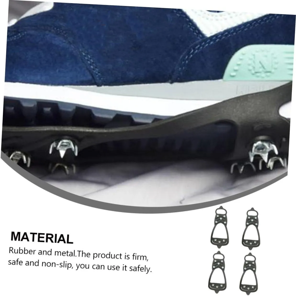 CLISPEED Crampon Shoe Covers Shoe Grips Hiking Ice Cleats Snowshoes Mountain Crampons Climb Snow Shoe Claw for