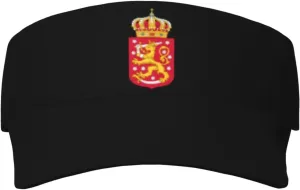 Coat of Arms Finland Visor Cap Adjustable Uv Protection Sun Visor Hats Empty Top Baseball Hat for Women and Men Black