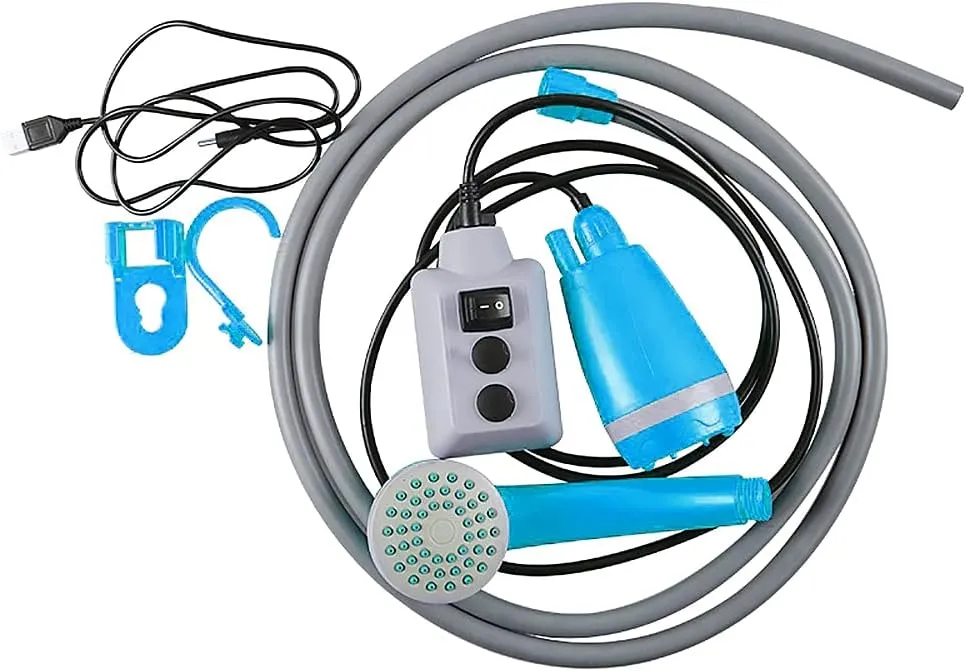 Cocoarm Camping Shower Rechargeable Portable Shower for Camping, USB Charging Electric Portable Camping Shower for Traveling Car Washing Pet Cleaning (Shower)