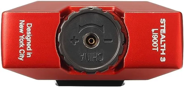 Colibri Stealth Triple Jet Flame Butane Lighter, Windproof & Refillable, Cigar Enthusiast's Choice with Blue Fuel Window and Adjustable Flame (Red   Black)