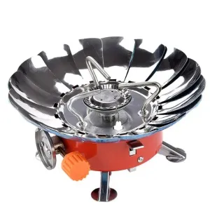 Compact Camping Grill with Wind Protection