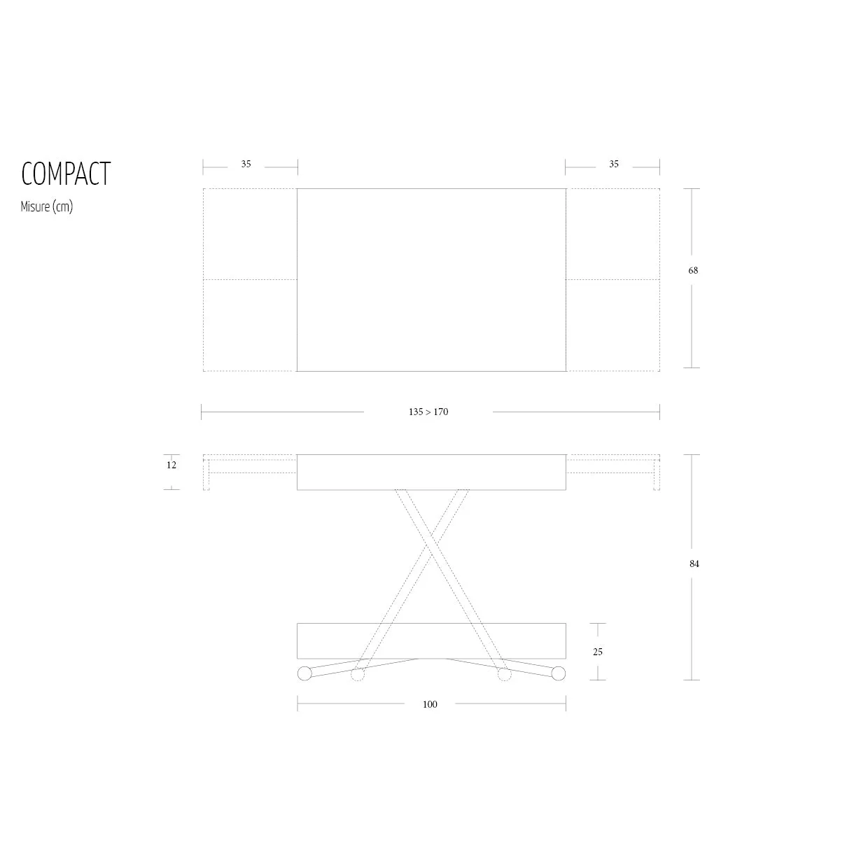 Compact Convertible Coffee Table to a Desk by Altacom