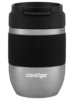 Contigo Pug Mug Snapseal - Black & S/Steel 295ml