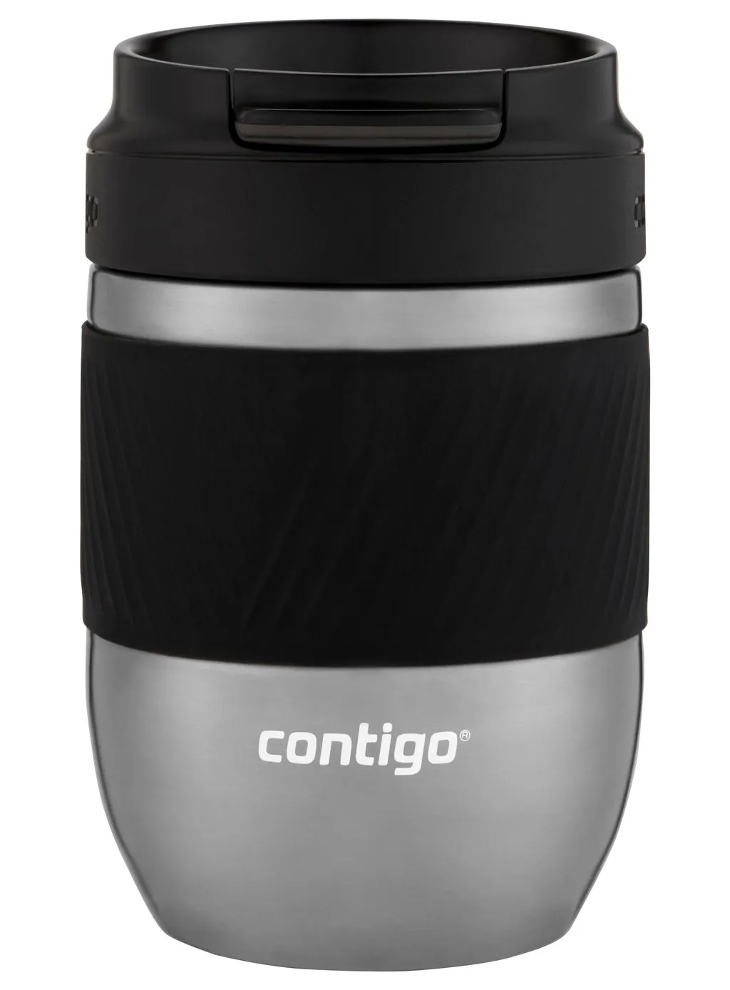 Contigo Pug Mug Snapseal - Black & S/Steel 295ml