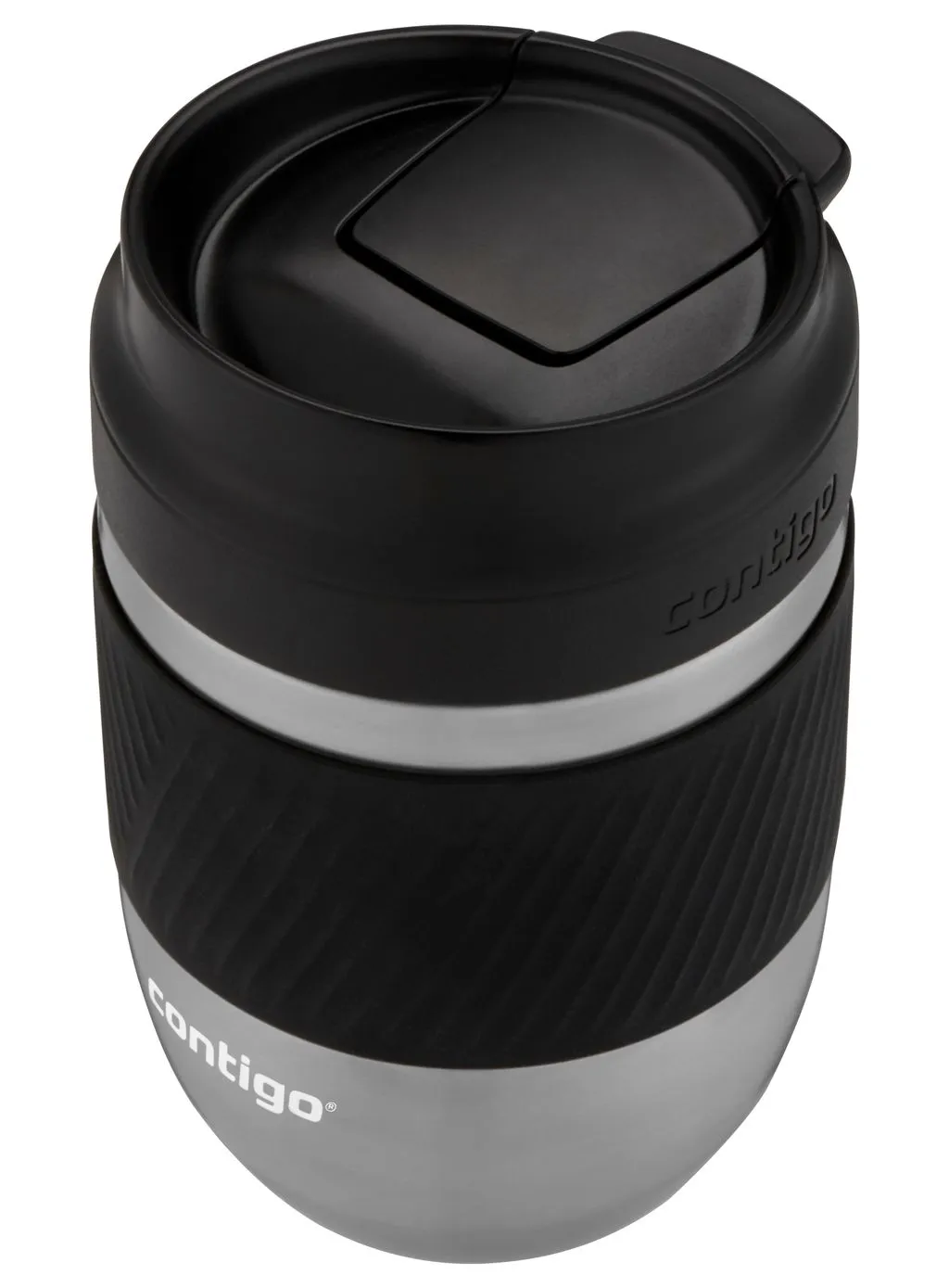 Contigo Pug Mug Snapseal - Black & S/Steel 295ml