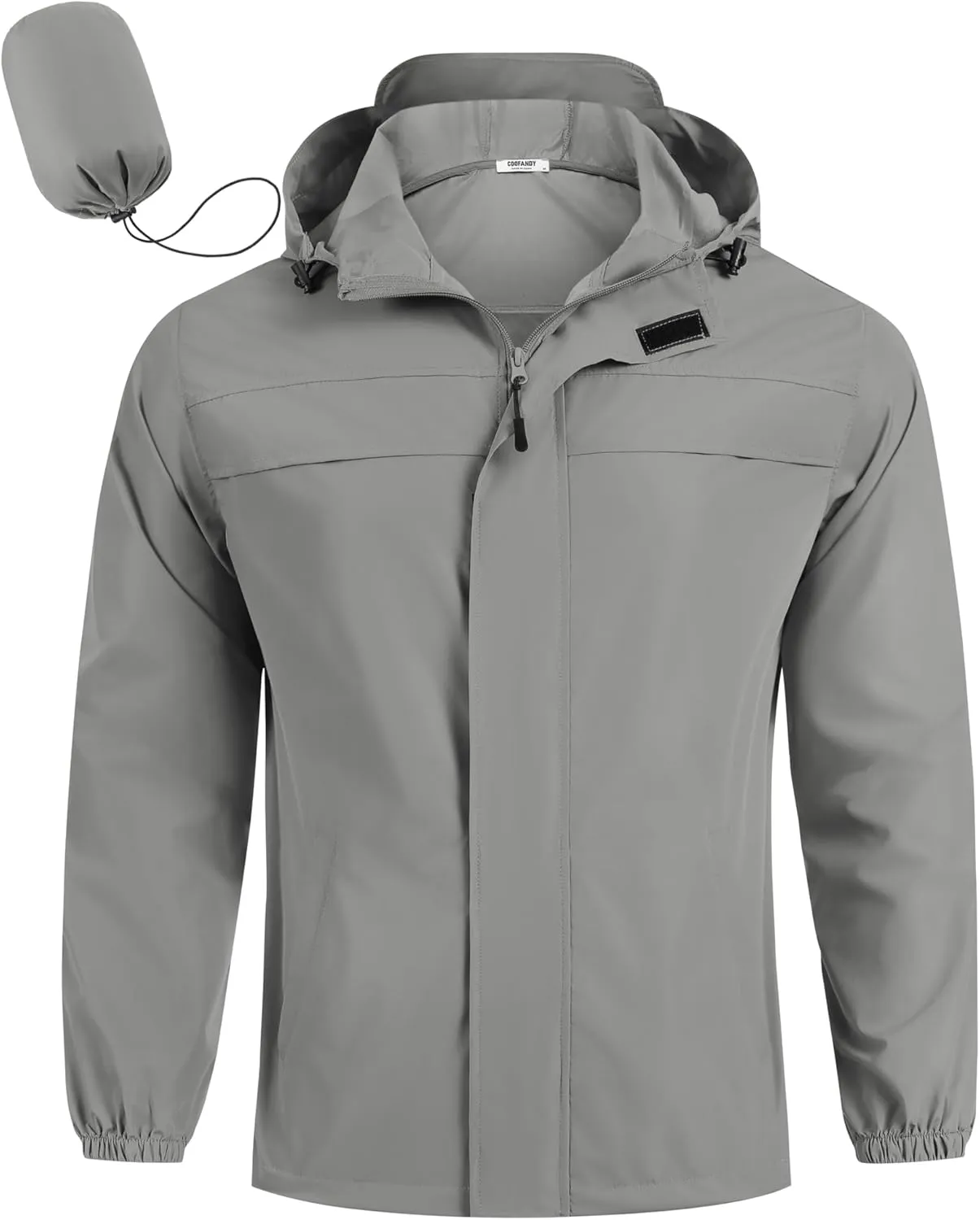 COOFANDY Men's Rain Jacket Waterproof Lightweight Windbreaker Packable Hooded Raincoat for Hiking, Cycling, Golf & Travel