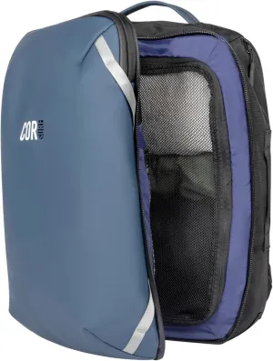 COR Surf Carry On Travel Backpack with Secret Passport Pockets | Carry-On Luggage Backpack With YKK Zippers for Men and Women | The Island Hopper (28L, Navy Blue)