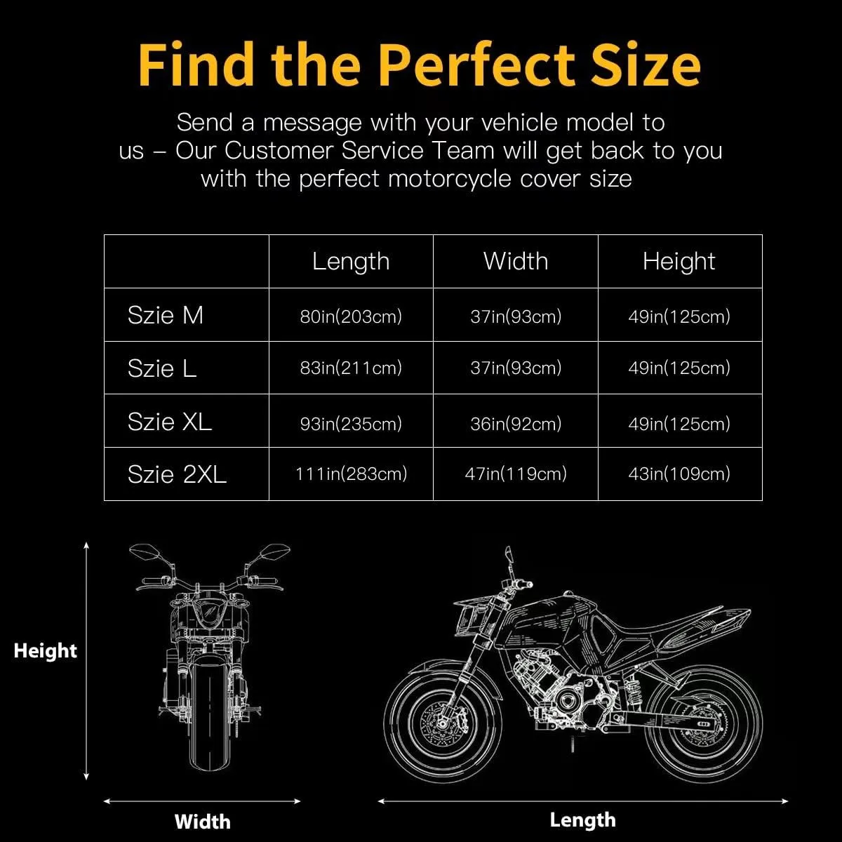 Coverado Motorcycle Cover Waterproof, All Weather Protection Outdoor Full Motorcycle Covers - UV Proof with Flame Retardant Fabric Fit for Harley Davidsion Yamaha Honda Suzuki (up to 93" Motors)