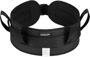 COW&COW Padded Gait Belt with 4 Handles and Quick Release Buckle 5.5 inchs(Black, Large/40inches-60inches)
