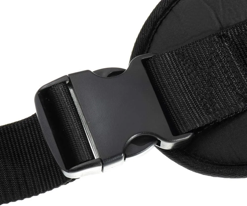 COW&COW Padded Gait Belt with 4 Handles and Quick Release Buckle 5.5 inchs(Black, Large/40inches-60inches)