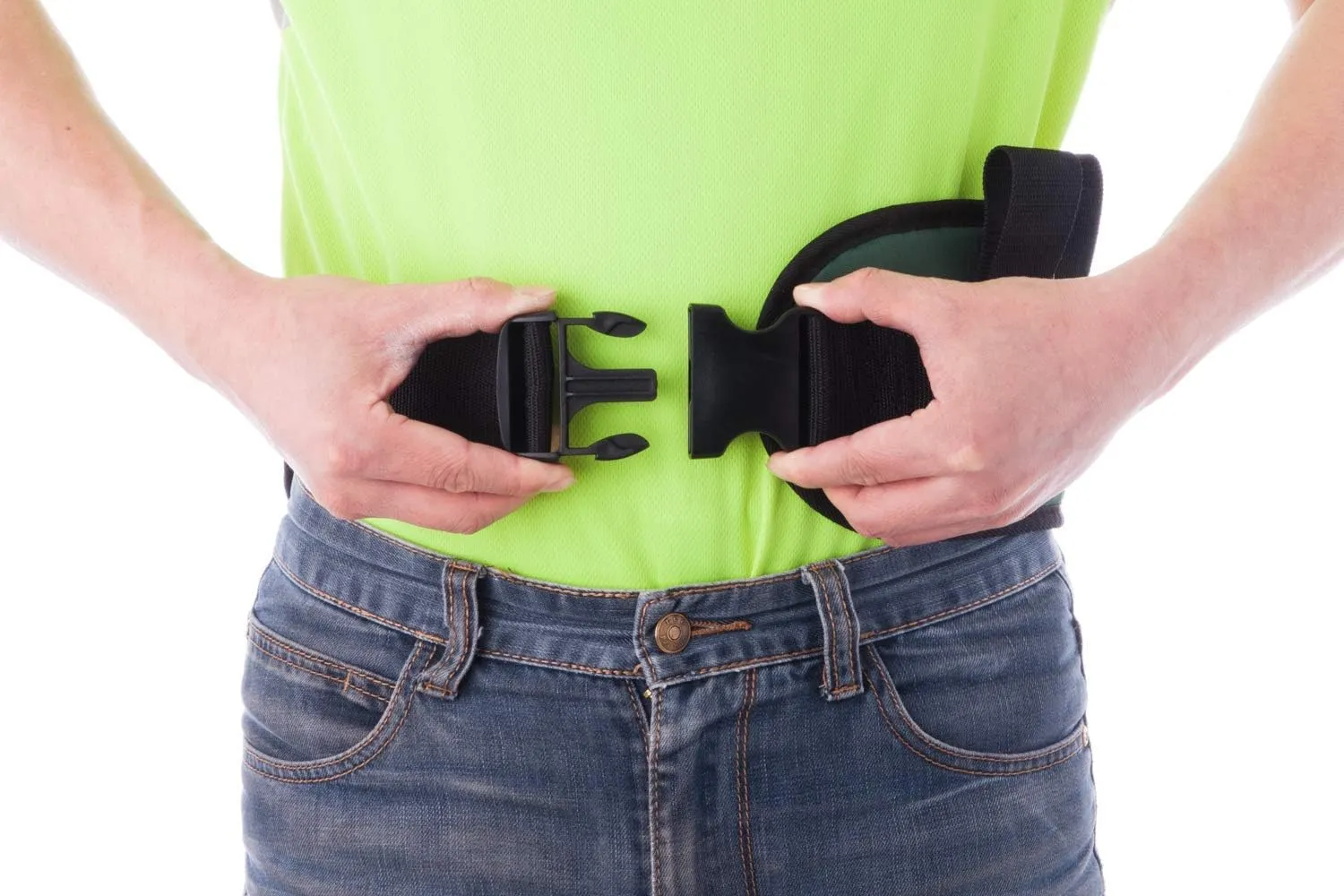 COW&COW Padded Gait Belt with 4 Handles and Quick Release Buckle 5.5 inchs(Black, Large/40inches-60inches)