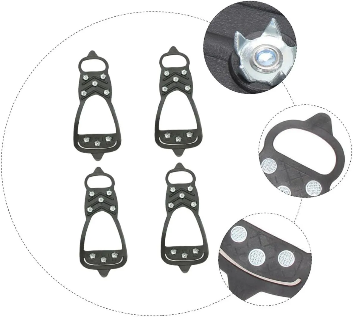 Crampon Shoe Covers Cleats Crampons Shoe Grips Snowshoes for Boots Hiking Outdoor Snow Shoe Climbing