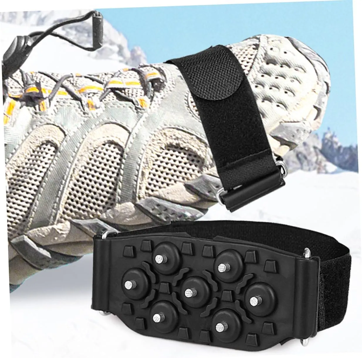 Crampon Shoe Covers Crampons Hiking Ice Boots Grips Gripper Protector Cleats for Shoes Traction Spikes