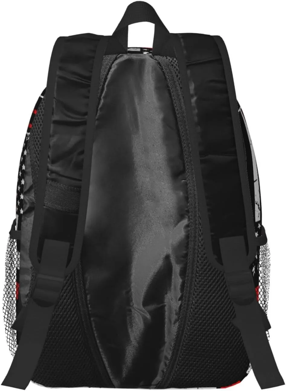 Crane Operator American Flag Backpack 15 Inch Laptop Backpacks Casual Daypack Travel Rucksack Sport Backpack Adjustable Straps Work Bags for Gym Camping Hiking