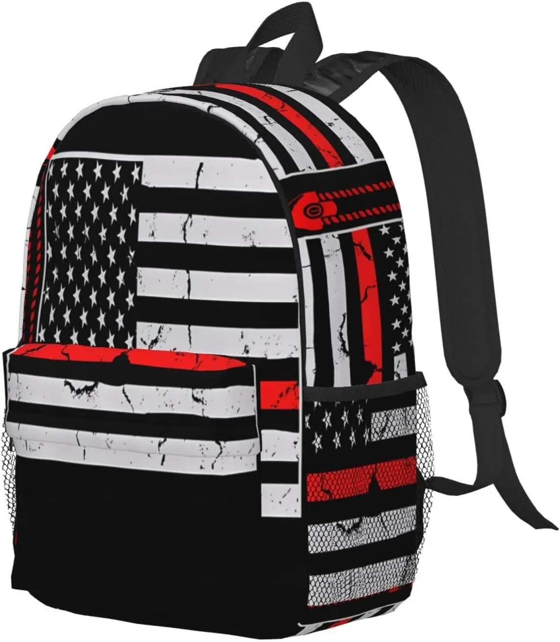 Crane Operator American Flag Backpack 15 Inch Laptop Backpacks Casual Daypack Travel Rucksack Sport Backpack Adjustable Straps Work Bags for Gym Camping Hiking