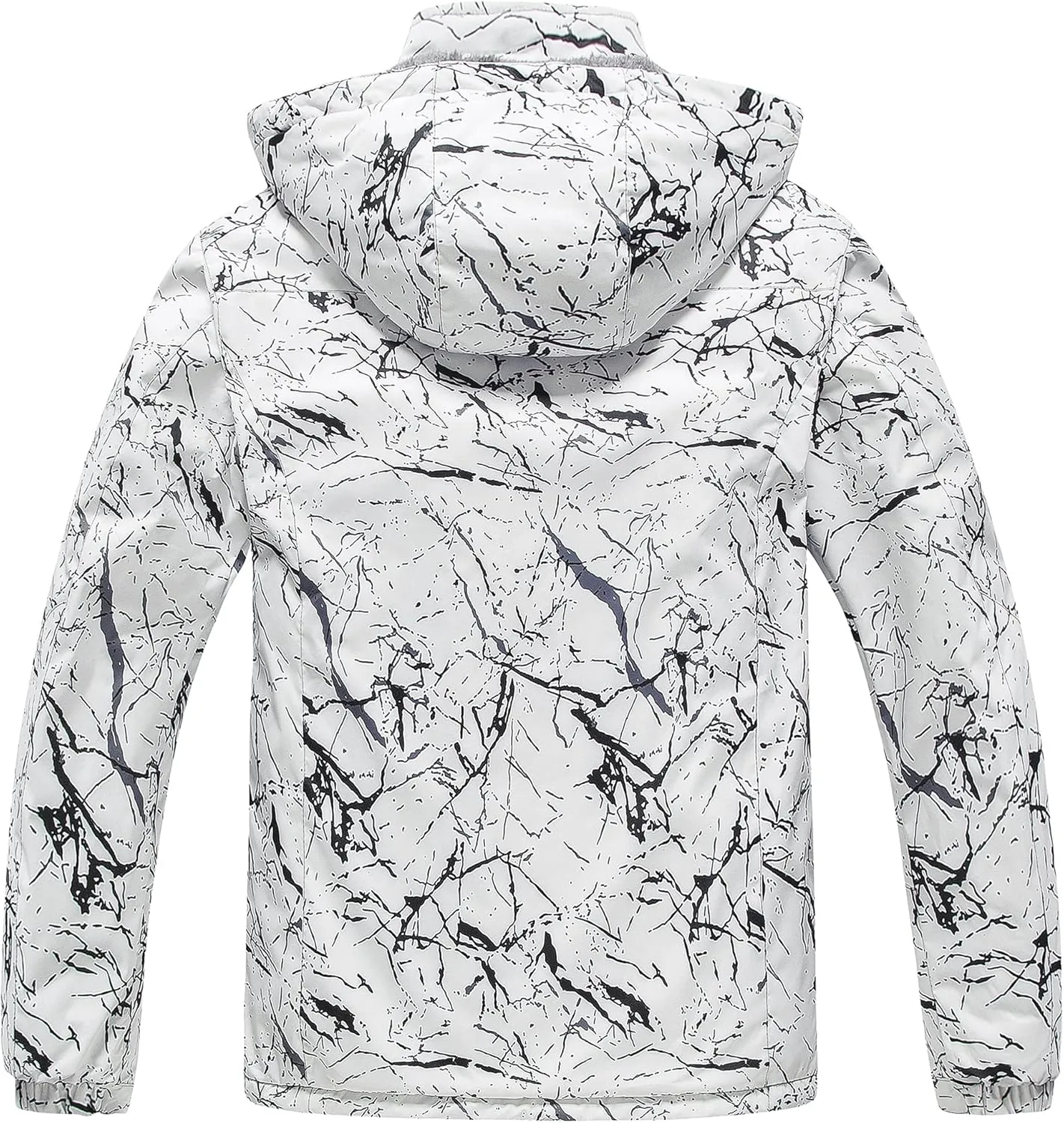 CREATMO US Men's Mountain Waterproof Ski Jacket - Windproof Snowboarding Warm Winter Coat Raincoat