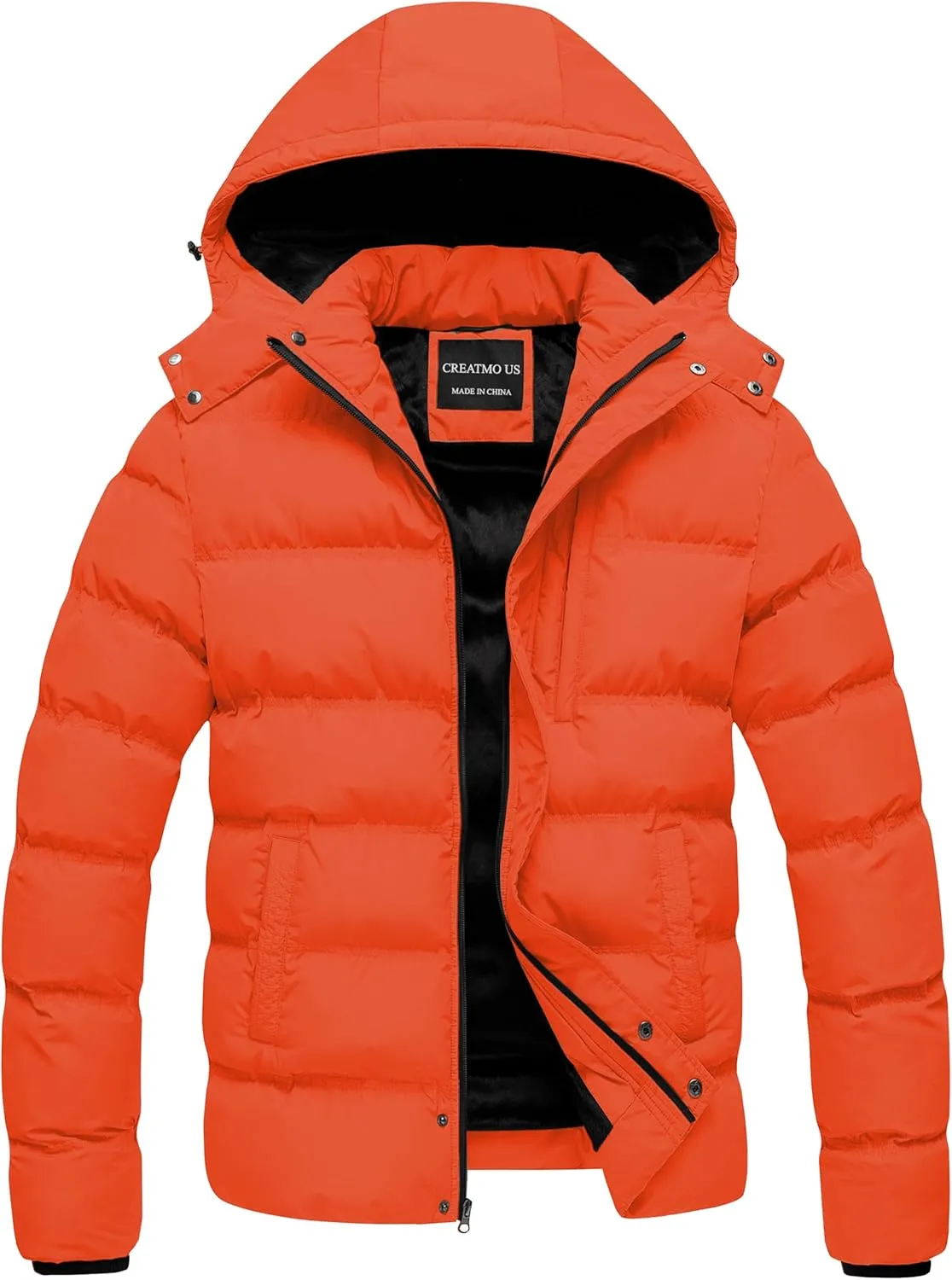 CREATMO US Men's Puffer Jacket Waterproof Winter Parka jacket Warm Thicken Ski Coat