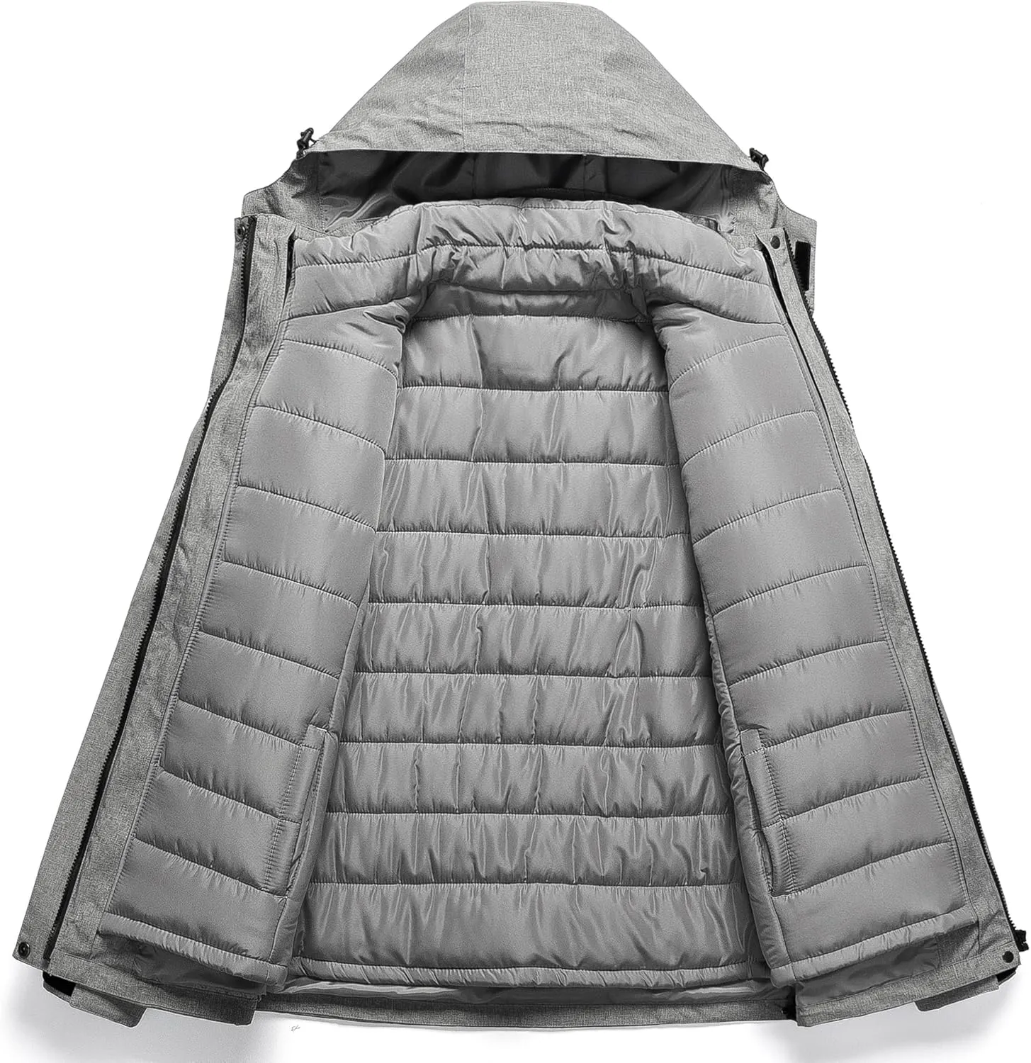 CREATMO US Women's 3 In 1 Waterproof Ski Jacket Windproof Snowboarding Jacket Warm Winter Snow Coat Raincoat