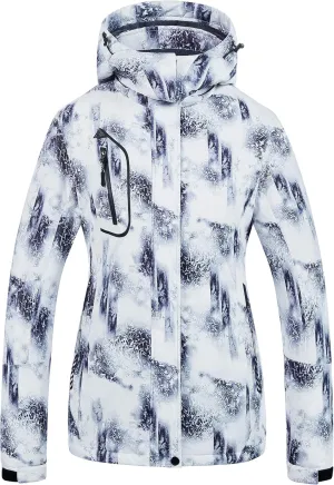 CREATMO US Women's Mountain Waterproof Ski Jacket Windproof Snowboarding Jacket Warm Winter Coat Raincoat