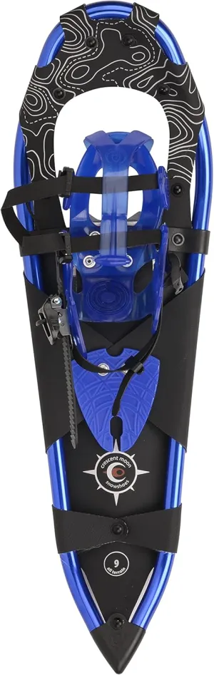Crescent Moon All Terrian Unisex Snowshoe - Sawtooth 27: Unisex All Terrain Snowshoe with Award Winning Single Loop Pull Binding, Stainless Steel Crampons and Heel Lifts