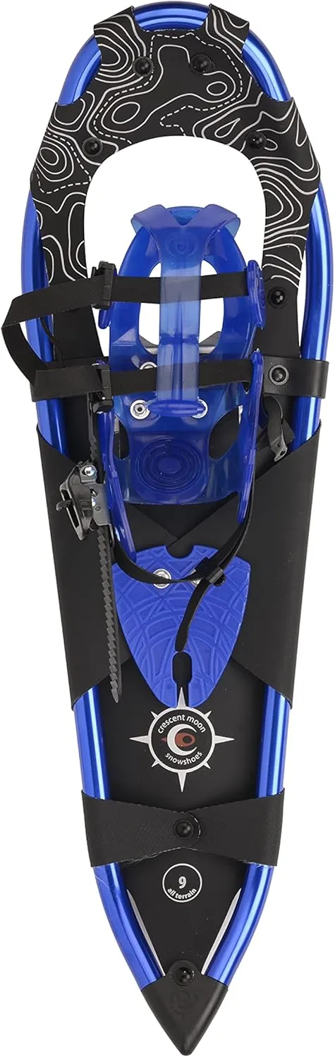 Crescent Moon All Terrian Unisex Snowshoe - Sawtooth 27: Unisex All Terrain Snowshoe with Award Winning Single Loop Pull Binding, Stainless Steel Crampons and Heel Lifts