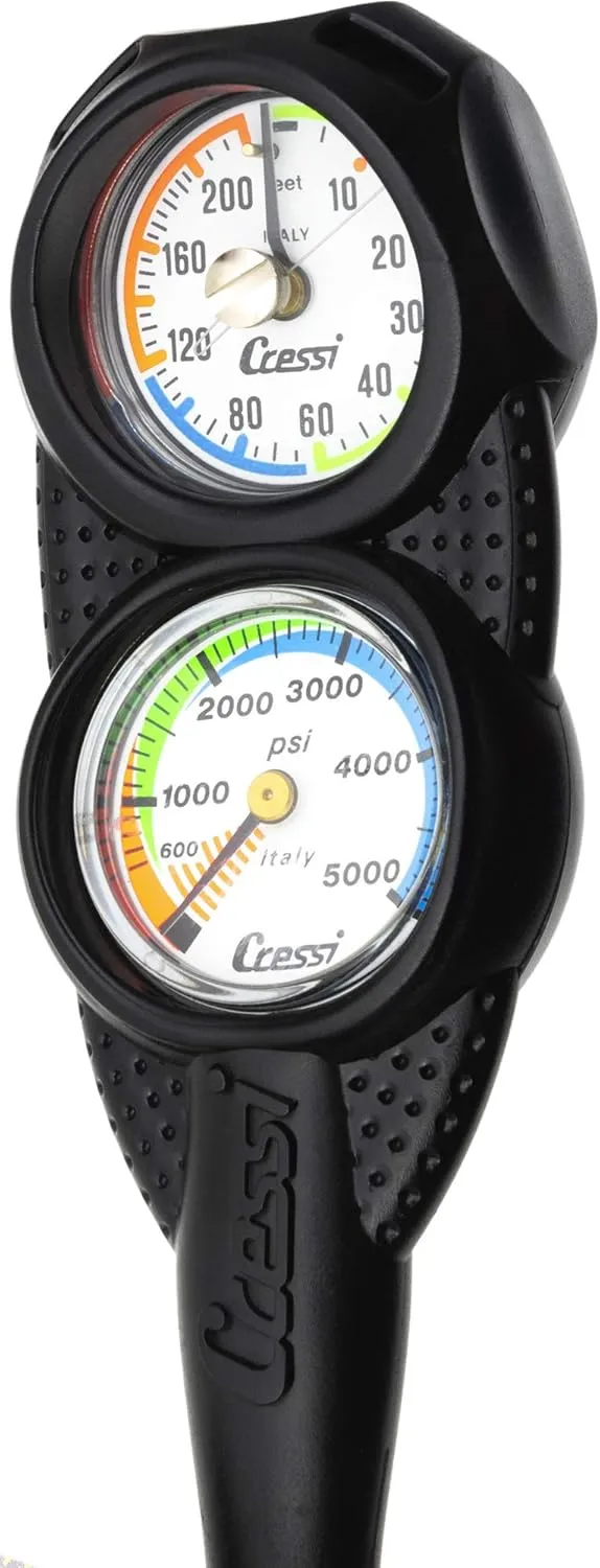 Cressi Scuba Diving Mini Console - Depth Gauge   Pressure Gauge - MiniConsole 2: made in Italy
