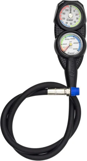 Cressi Scuba Diving Mini Console - Depth Gauge   Pressure Gauge - MiniConsole 2: made in Italy