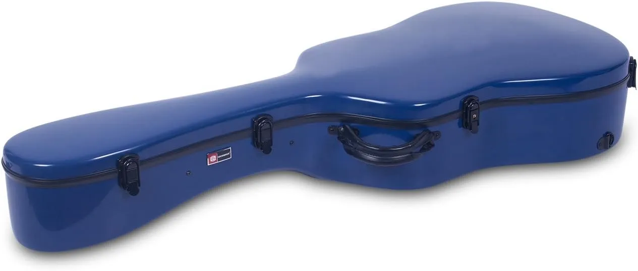 Crossrock CRF1000DNVBL Fiberglass Acoustic Guitar Case Hardshell- Backpack Style for 40"/41" Dreadnought in Navy Blue