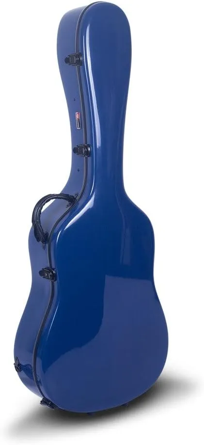 Crossrock CRF1000DNVBL Fiberglass Acoustic Guitar Case Hardshell- Backpack Style for 40"/41" Dreadnought in Navy Blue