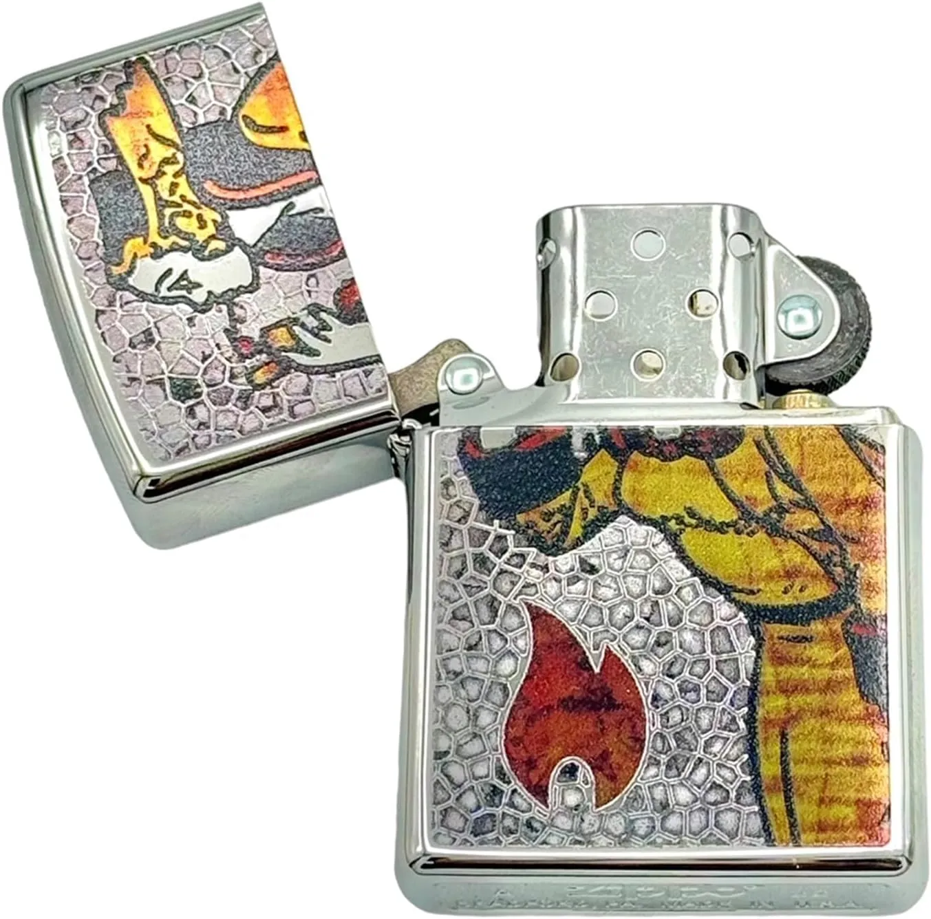 Custom Personalized Zippo Classic Windy Girl Windproof Oil Lighters - Engraving - Christmas, Halloween & Valentines Day Gift (Silver Fusion)