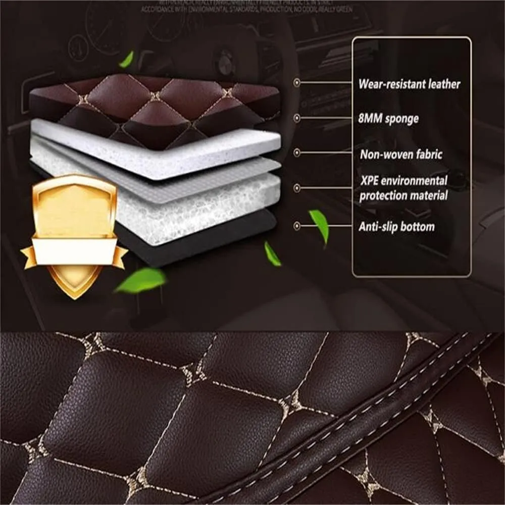 Customized Car Mats are Suitable for Borgward BX5 / 2017-2020 Year Waterproof Lining Full Set of Environmentally Friendly Flooring (Black Blue,BX5 / 2017-2020 Year)