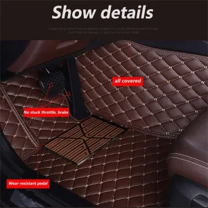 Customized Car Mats are Suitable for Borgward BX7 / 2016-2018 Year Waterproof Lining Full Set of Environmentally Friendly Flooring (Red Wine,BX7 / 6 seats/2016-2017)