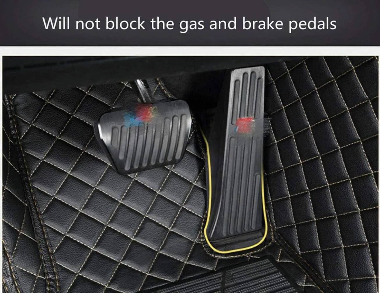 Customized Car Mats are Suitable for Déesse DS 5LS / 2014-2018 Year Waterproof Lining Full Set of Environmentally Friendly Flooring (Black Red,DS 5LS / 2018 Year)