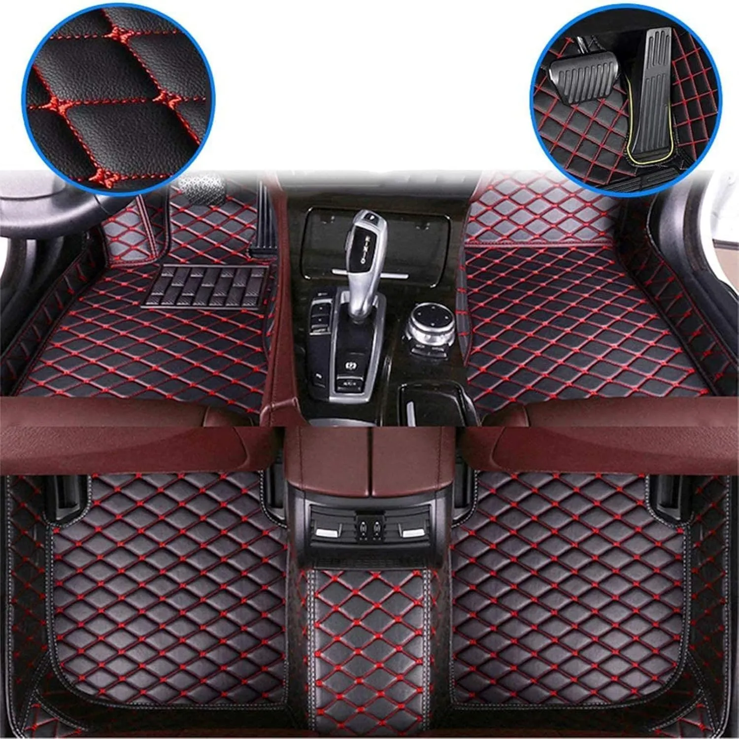 Customized Car Mats are Suitable for Déesse DS 5LS / 2014-2018 Year Waterproof Lining Full Set of Environmentally Friendly Flooring (Red Wine,DS 5LS / 2018 Year)